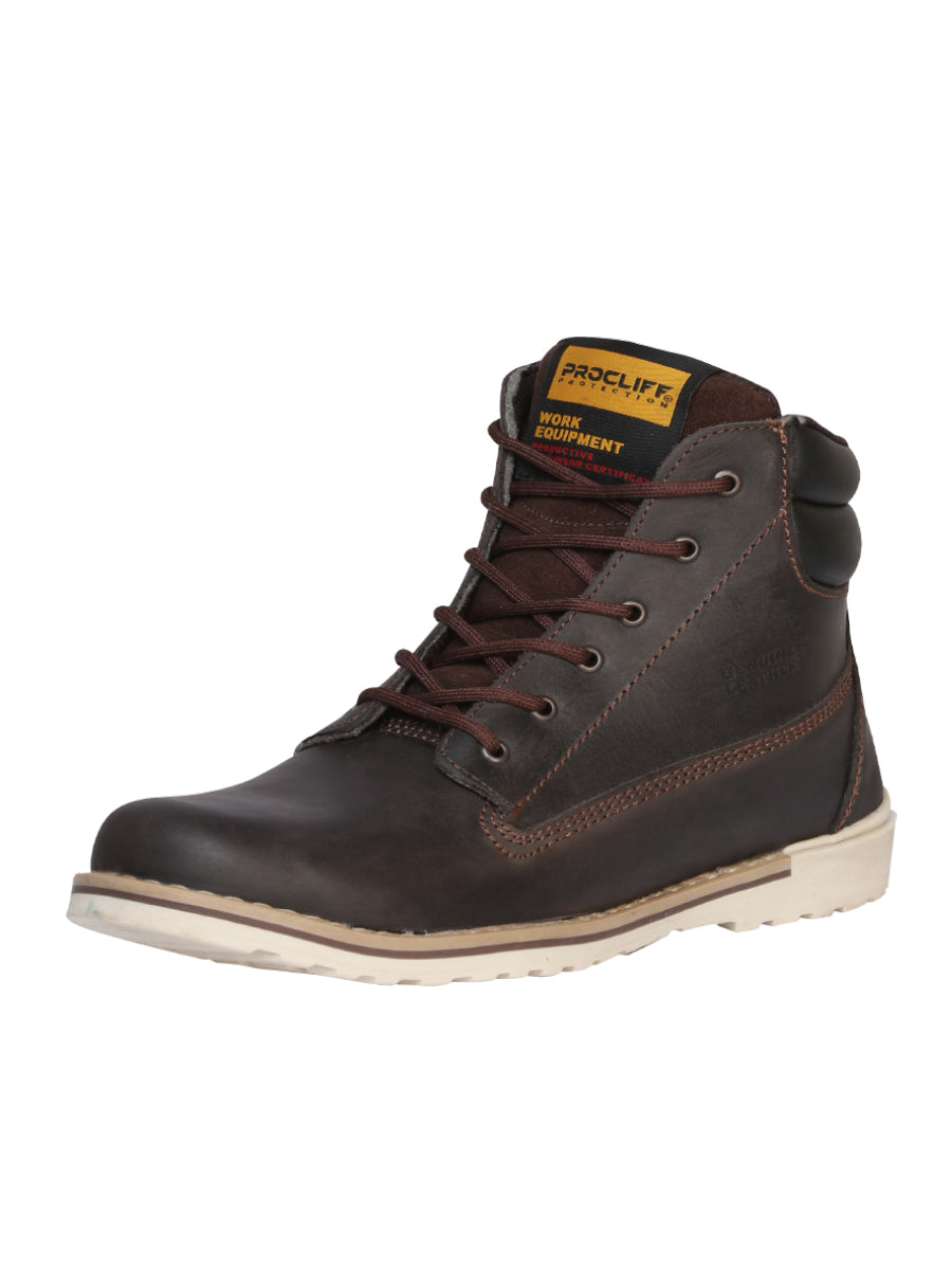 BOTIN TRABAJO S/C AGUJETAS PROCLIFF PROTECTION 0300 CRAZY CUERO VACUNO CAFE