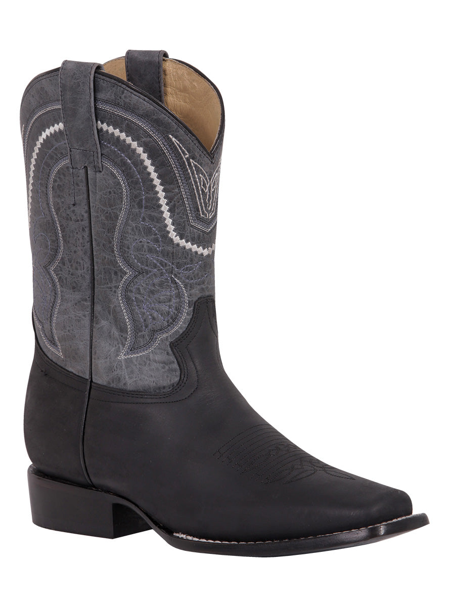 BOTA RODEO  EL GENERAL ATL-OI-40 PIEL BOVINO CRAZY Black