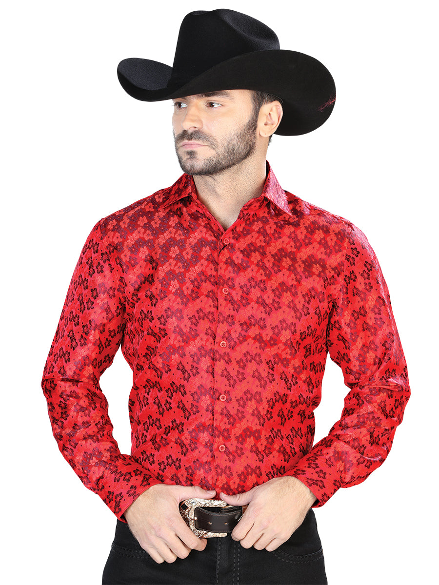 Casual Shirt L/ Sleeve El Señor de los Cielos 2108029 100% Microfiber (Polyester) Red