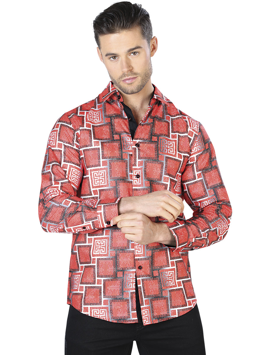 Casual Shirt L/ Sleeve El Señor de los Cielos WH10-003 100% POLYESTER Red