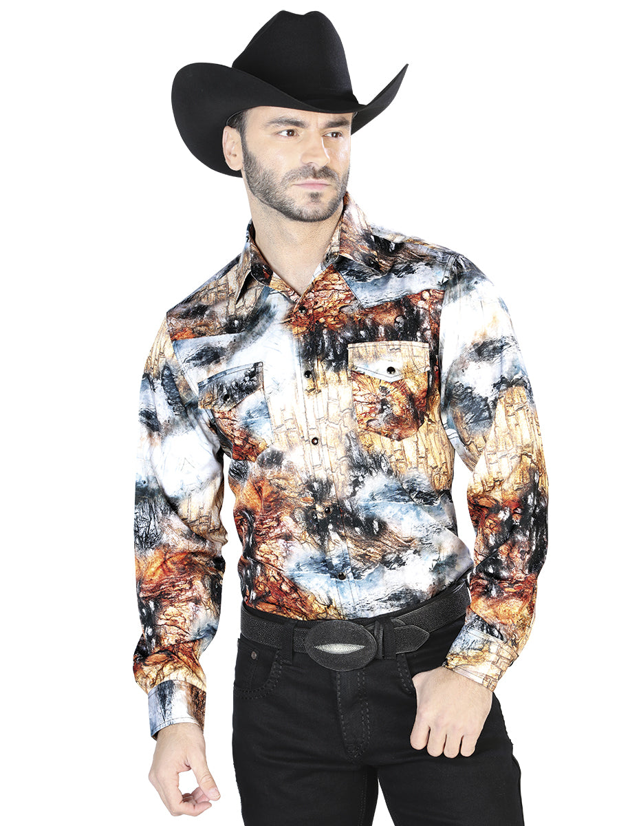 Casual Shirt L/ Sleeve El Señor de los Cielos 14 97%Polyester 3%Lycra YELLOW/BLACK