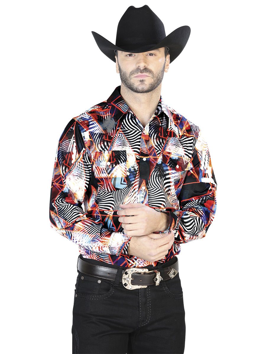 Casual Shirt L/ Sleeve El Señor de los Cielos 19 97%Polyester 3%Lycra BURGUNDY/BLANCO