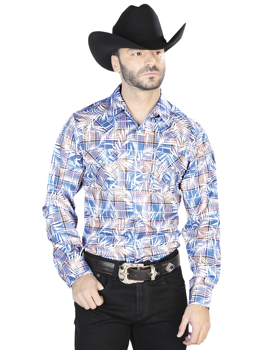 Casual Shirt L/ Sleeve El Señor de los Cielos 21 97%Polyester 3%Lycra Blue/White