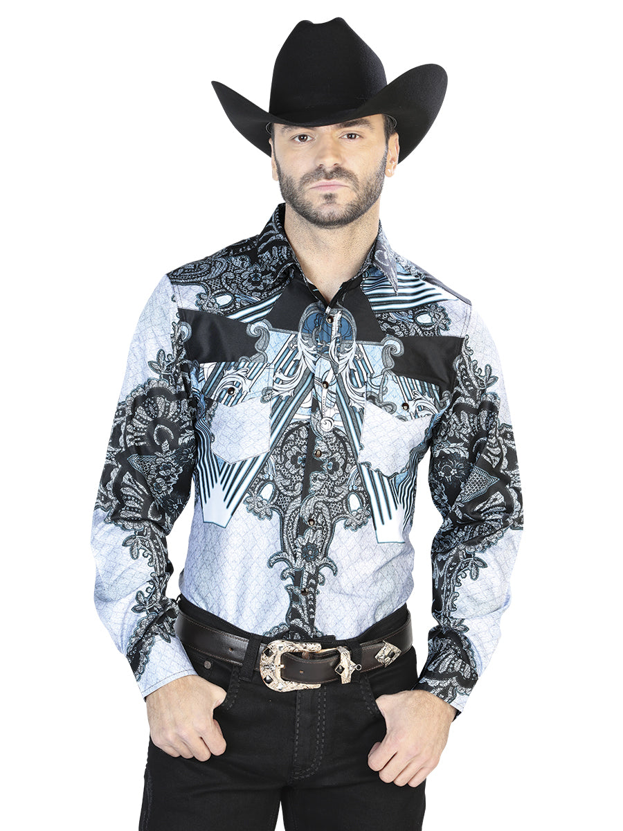 Casual Shirt L/ Sleeve El Señor de los Cielos 27 97%Polyester 3%Lycra Black/Gray