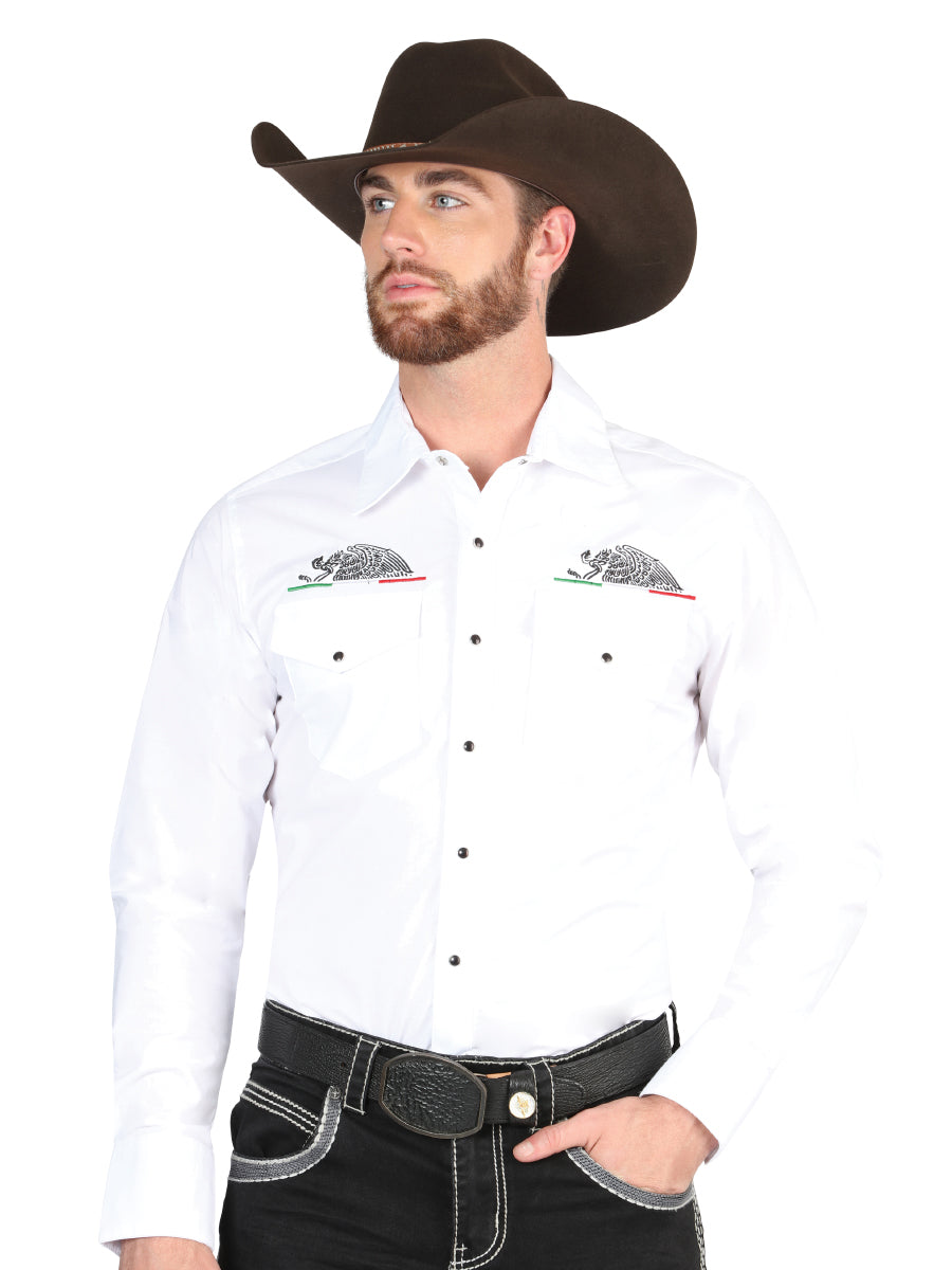 CAMISA VAQUERA M/ LARGA EL GENERAL MEX2305 65% POLYESTER 35% ALGODON BLANCO