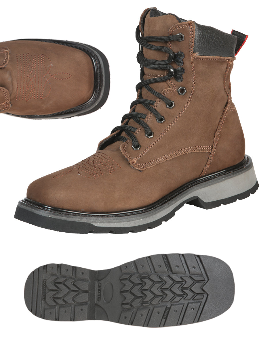 BOTA TRABAJO S/ CASCO AGUJETAS EL GENERAL ZPT-ML-1-2 CRAZY TABACO