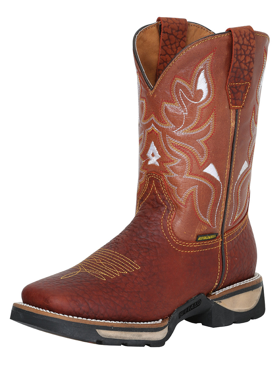 BOTA TRABAJO  BUFFALO & BULL 6080 PIEL BOVINO MAMUT BRANDY