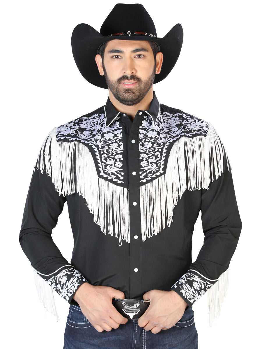 Cowboy Shirt L/ Sleeve El Señor de los Cielos No.15 65% POLYESTER 35%COTTON Black